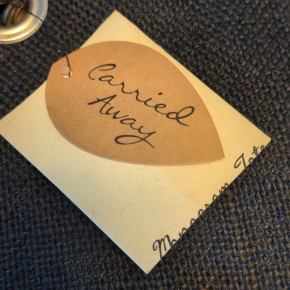 Black jute monogrammed tote - Picture 3 of 8